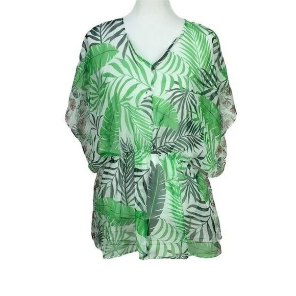 West Loop Palm Trees Beach Swimsuit Tropical‎  Cover Up - Picture 1 of 6